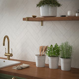 Handmade Cream Ceramic Wall 75x300mm