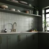 Handmade Sage Ceramic Wall 75x300mm
