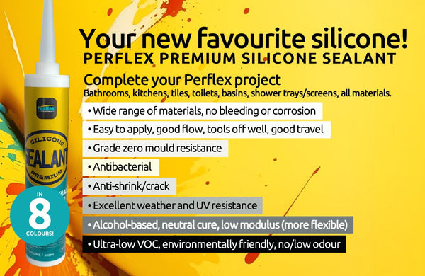 Perflex Silicone: Ideal for Bathroom and Kitchen Grout Projects