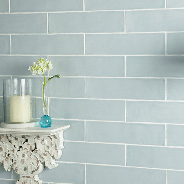 Handmade Duck Egg Ceramic Wall 75x300mm