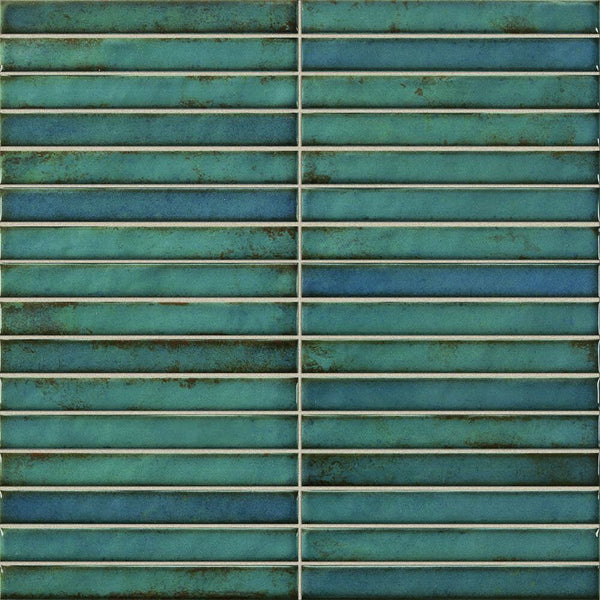 Linear Turquoise KitKat 350mm x 350mm